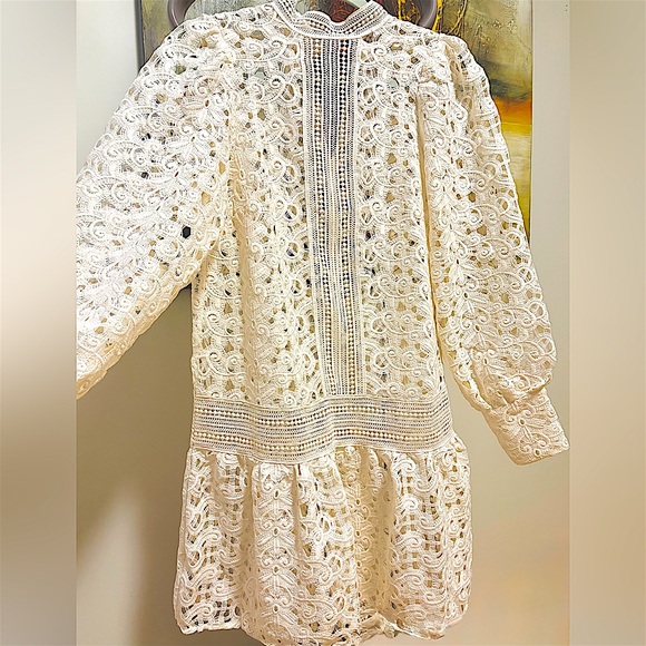 XS/S H&M bloggers fav Crochet Lace midi Summer Dress PtP 17” - Picture 4 of 10